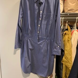 Banana Republic Blue Collared Shirtdress